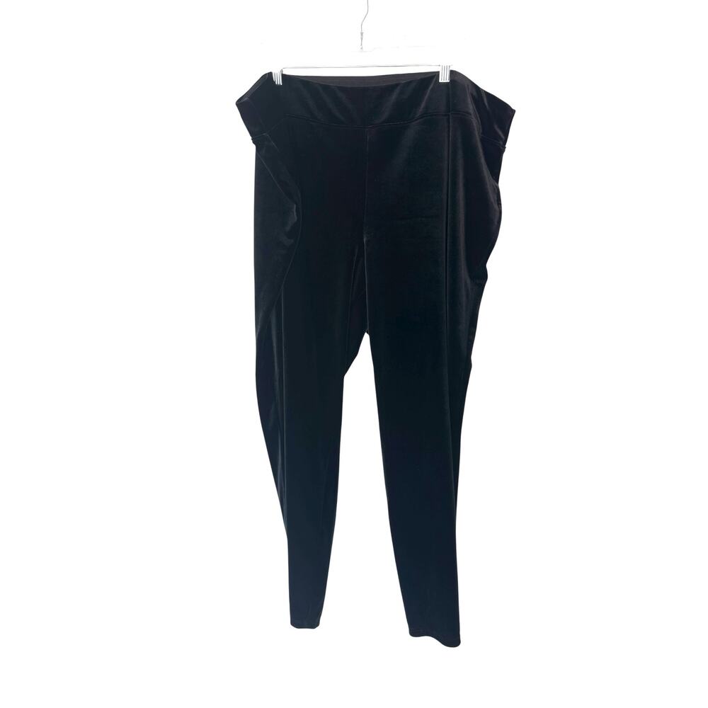 Talbots Leggings Plus Black Pull On Stretch Velvet Ankle‎ Dressy Work Size 22W